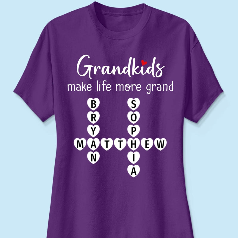 The Greatest Gift You Ever Know Crossword Puzzle Art Personalized Shirt | A Heartfelt Gift for Grandma's Birthday, Mother’s Day, or Just Because
