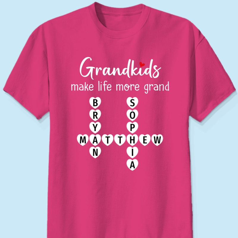 The Greatest Gift You Ever Know Crossword Puzzle Art Personalized Shirt | A Heartfelt Gift for Grandma's Birthday, Mother’s Day, or Just Because