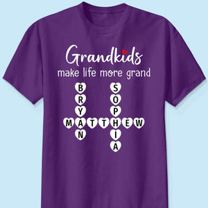 The Greatest Gift You Ever Know Crossword Puzzle Art Personalized Shirt | A Heartfelt Gift for Grandma's Birthday, Mother’s Day, or Just Because
