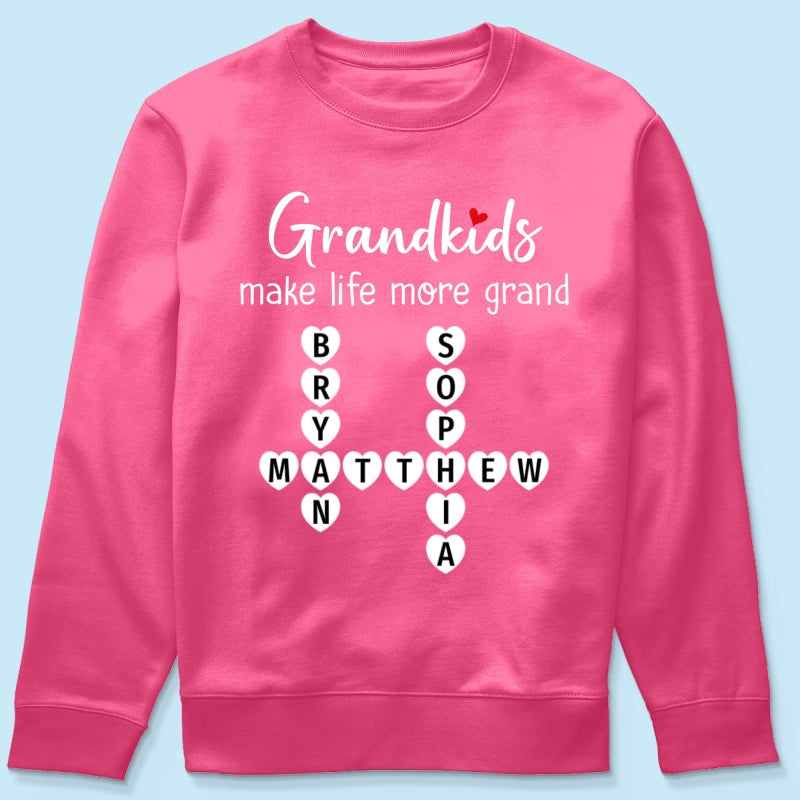 The Greatest Gift You Ever Know Crossword Puzzle Art Personalized Shirt | A Heartfelt Gift for Grandma's Birthday, Mother’s Day, or Just Because
