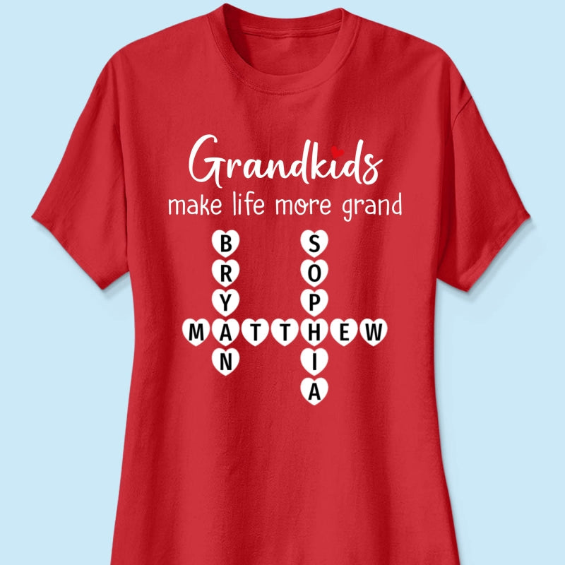 The Greatest Gift You Ever Know Crossword Puzzle Art Personalized Shirt | A Heartfelt Gift for Grandma's Birthday, Mother’s Day, or Just Because