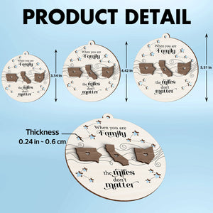 Personalized 2-Layered Wooden Ornament – A Gift of Togetherness for Long Distance Family, Friends, or Sisters