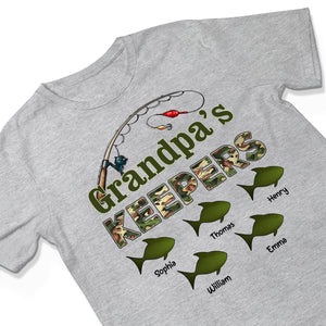 Grandpa‘s Keepers Camouflage Pattern Fishing Personalized Shirt, Unique 2025 Father's Day Gift For Grandpa, Dad