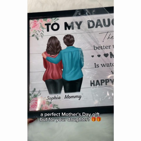 To My Daughter From Mom Personalized Poster, Heartfelt Gift For Daughter