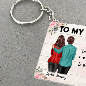 To My Daughter From Mom Personalized Acrylic Keychain, Heartfelt Gift For Daughter