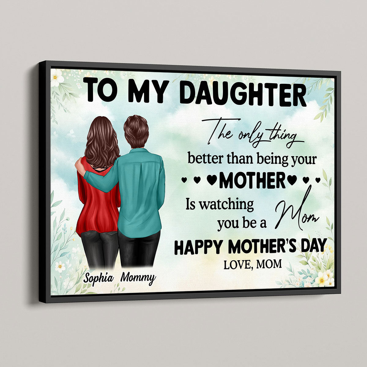 To My Daughter From Mom Personalized Poster, Heartfelt Gift For Daughter
