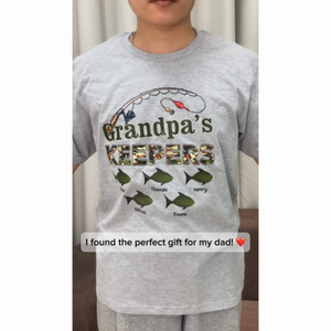 Grandpa‘s Keepers Camouflage Pattern Fishing Personalized Shirt, Unique 2025 Father's Day Gift For Grandpa, Dad