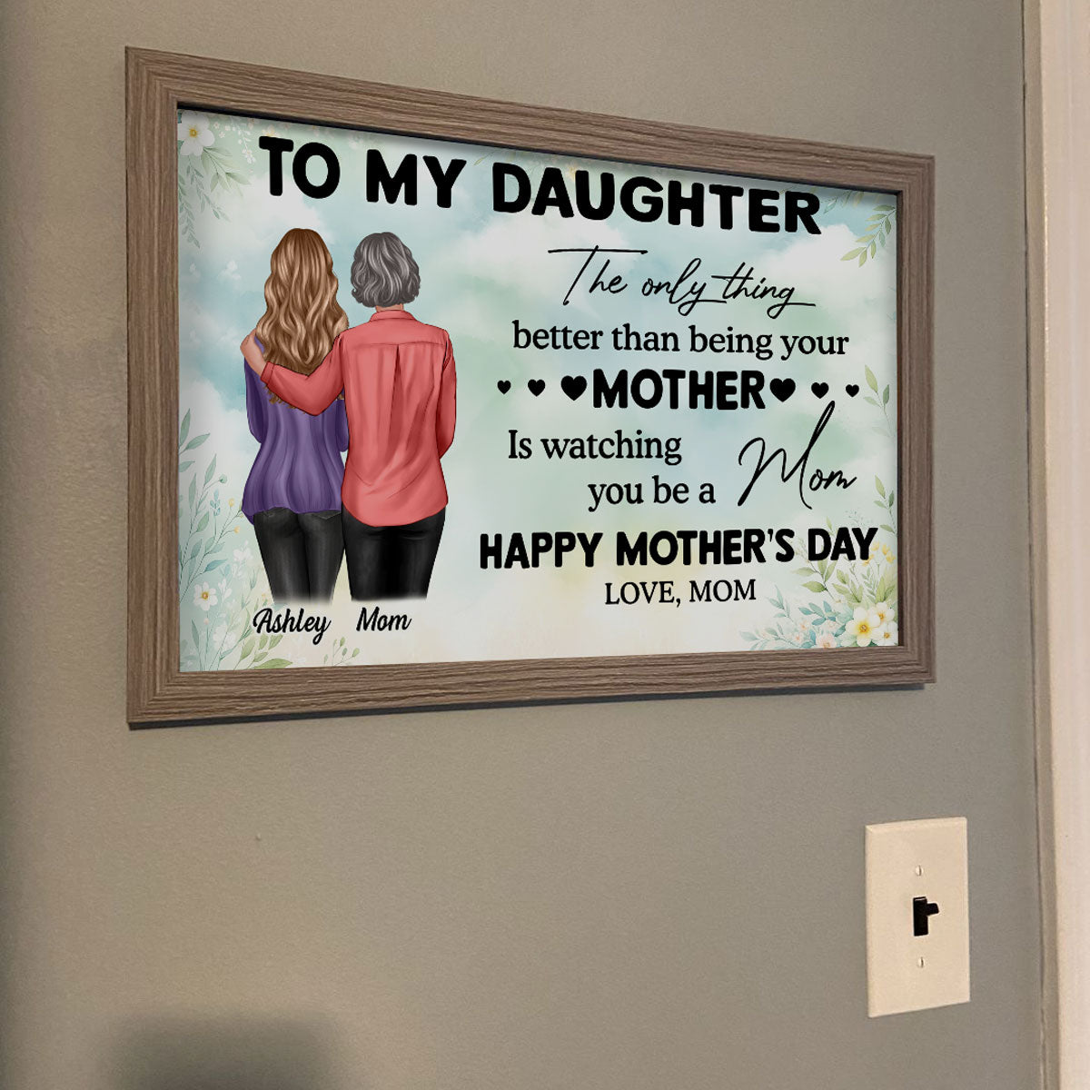 To My Daughter From Mom Personalized Poster, Heartfelt Gift For Daughter