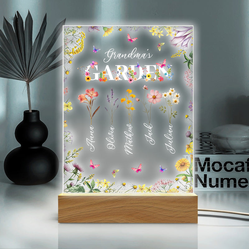 Grandma's Garden - Personalized Acrylic Plaque