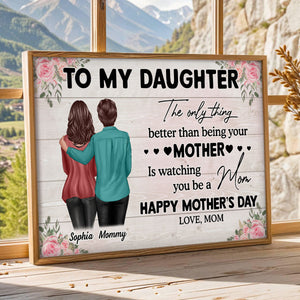 To My Daughter From Mom Personalized Poster, Heartfelt Gift For Daughter