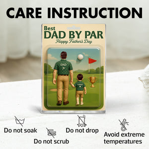 Best Dad By Par Golf Custom Figure Personalized Acrylic Block Plaque, Father's Day Gift for Dad, Gift for Husband
