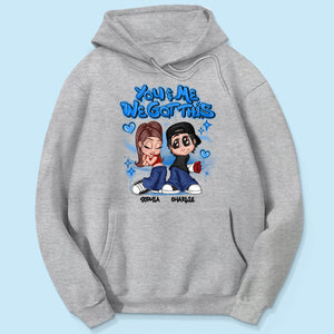 Y2K Couple Airbrushed Personalized Shirt, Perfect 2025  Gift For Him For Her