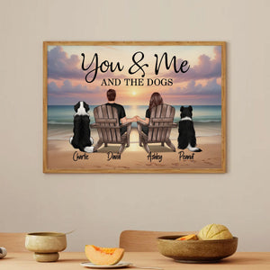 You Me And The Dogs Cats Beach Landscape Personalized Poster, Heartfelt 2025  Gift, Anniversary Gift, Birthday Gift For Him, For Her, Boyfriend, Girlfriend, Husband, Wife