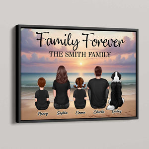 Eternal Beach Landscape Family Personalized Poster, Heartfelt Father's Day Gift For Dad, Husband
